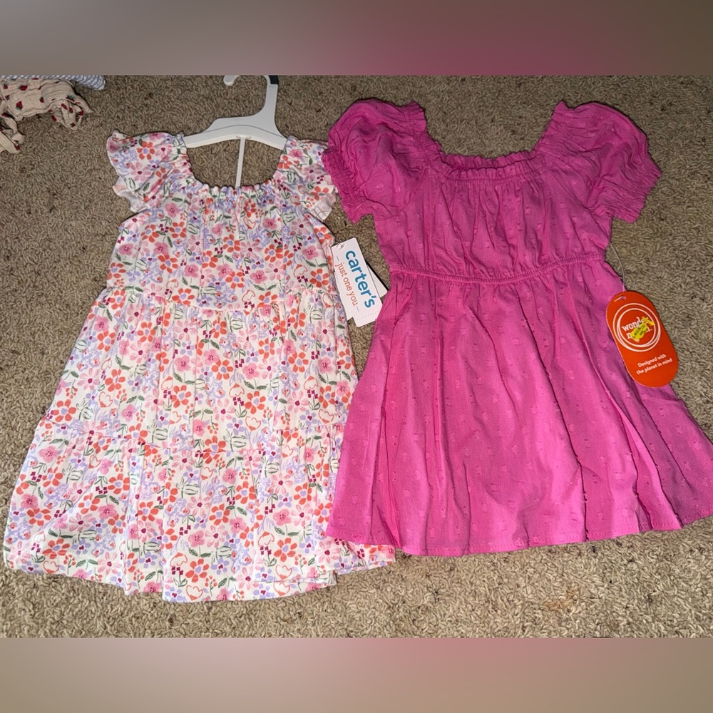 Carter's Pink and Floral Kids Casual Dresses